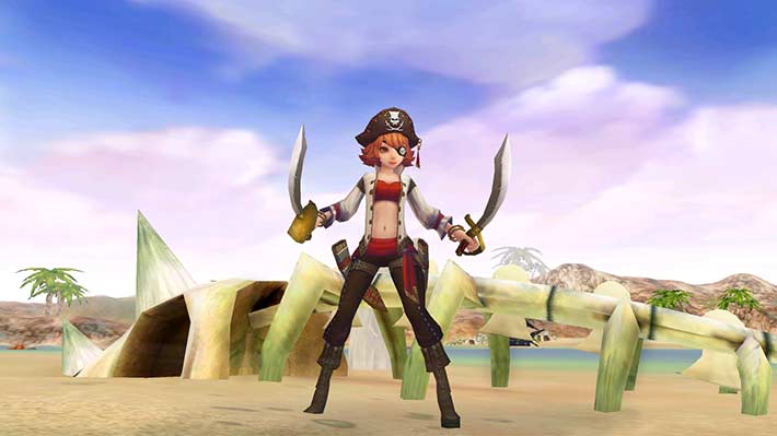 Fiesta Online Screenshot Weiblicher Pirat mit 2 Säbeln